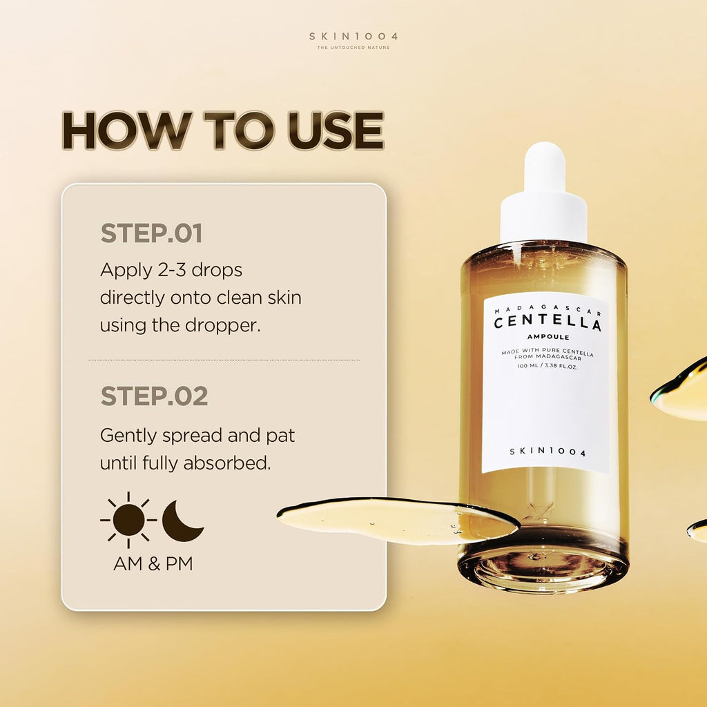 How to apply SKIN1004 Madagascar Centella Ampoule using the dropper
