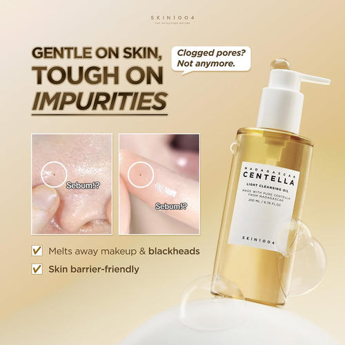 SKIN1004 Centella Light Cleansing Oil 200ml makeup and impurity cleansing details