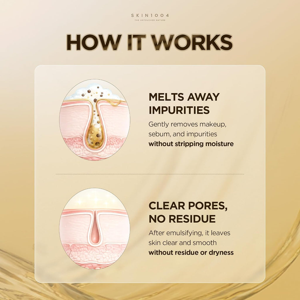 SKIN1004 Light Cleansing Oil cleansing and emulsification illustration