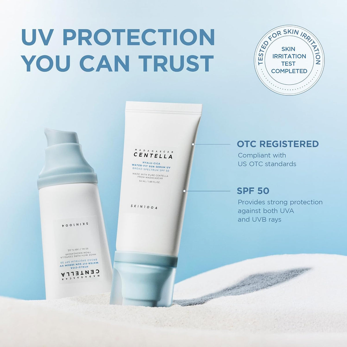 SKIN1004 Water-Fit Sun Serum UV SPF 50 brand product information