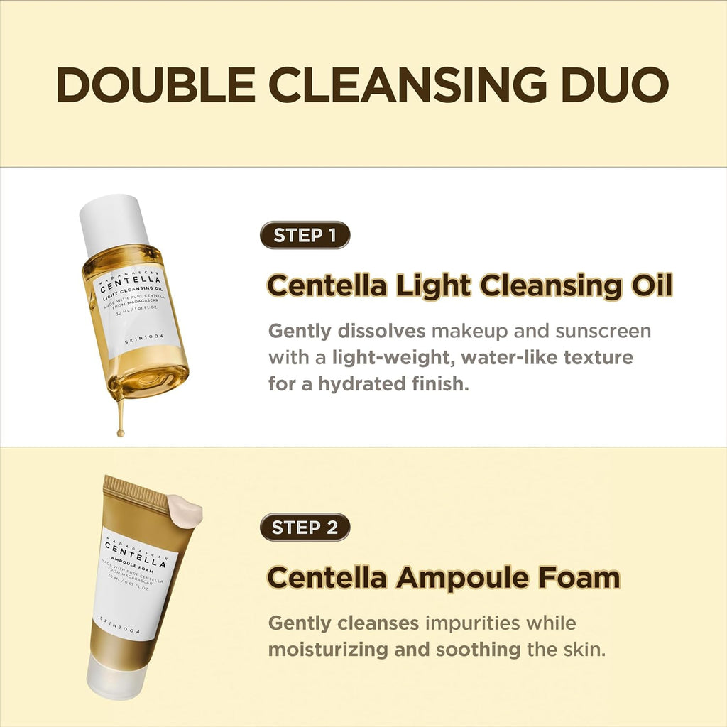 SKIN1004 travel kit cleansing oil 30ml and ampoule foam 20ml details